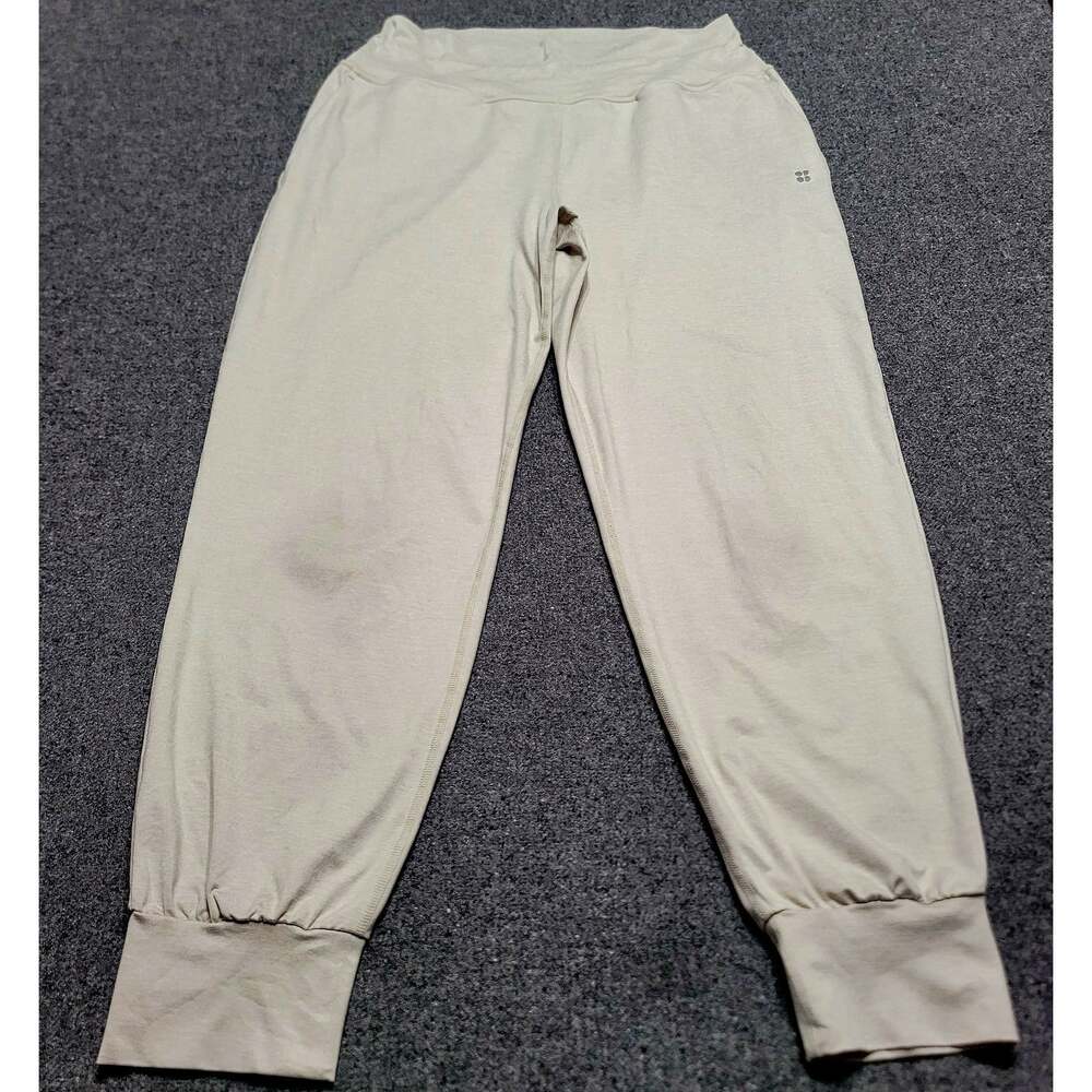 Sweaty Betty Joggers Womens Medium 8 Tan Gaia Performance Yoga Pants Soft Casual - Picture 2 of 14
